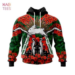 BEST NRL South Sydney Rabbitohs, Specialized 2022 Anzac Jersey Concepts 3D Hoodie Limited Edition