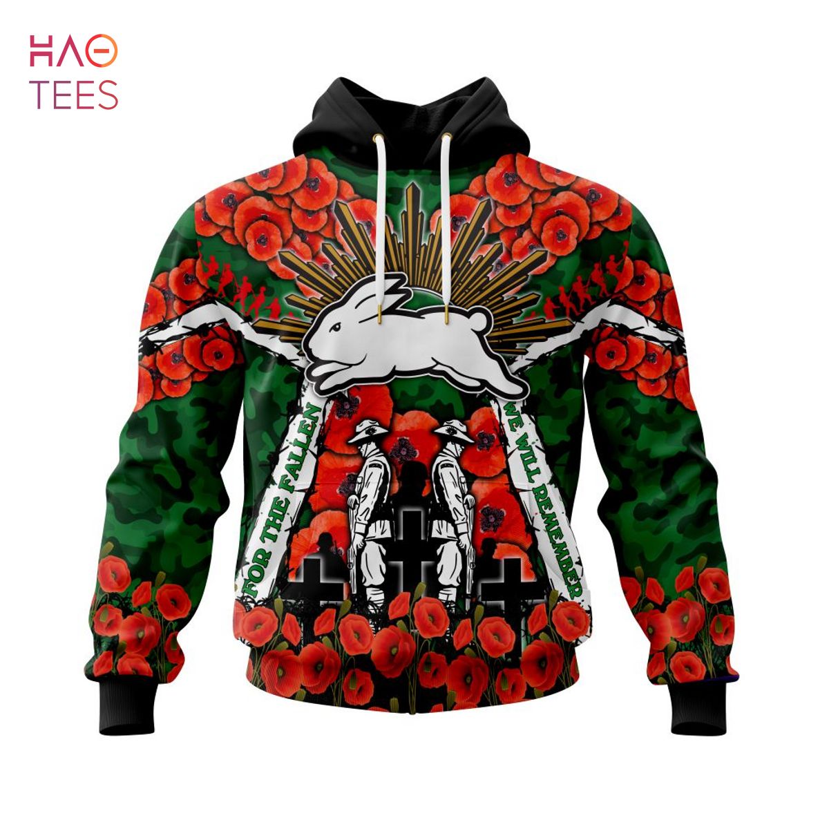 BEST NRL South Sydney Rabbitohs, Specialized 2022 Anzac Jersey Concepts 3D Hoodie Limited Edition BEST NRL South Sydney Rabbitohs, Specialized 2022 Anzac Jersey Concepts 3D Hoodie Limited Edition