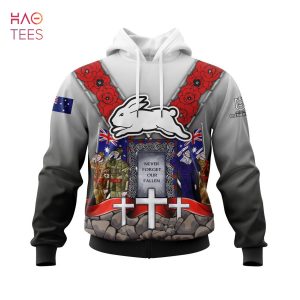 BEST NRL South Sydney Rabbitohs, Specialized Anzac Jersey Concepts 3D Hoodie