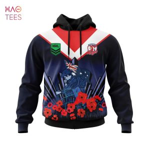 BEST NRL Sydney Roosters, Specialized 2022 Anzac Jersey Concepts 3D Hoodie