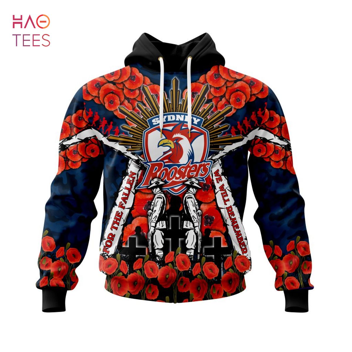 BEST NRL Sydney Roosters, Specialized 2022 Anzac Jersey Concepts 3D Hoodie Limited Edition BEST NRL Sydney Roosters, Specialized 2022 Anzac Jersey Concepts 3D Hoodie Limited Edition