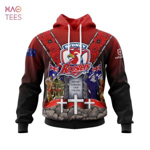 BEST NRL Sydney Roosters, Specialized Anzac Jersey Concepts 3D Hoodie