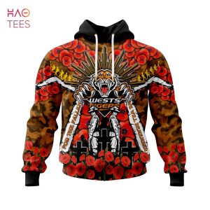 BEST NRL Wests Tigers, Specialized 2022 Anzac Jersey Concepts 3D Hoodie Limited Edition