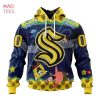 BEST Seattle Kraken, Specialized Jersey With SpongeBob 3D Hoodie