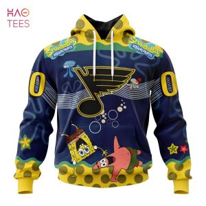 BEST St. Louis Blues, Specialized Jersey With SpongeBob 3D Hoodie