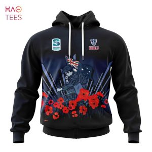 BEST Super Rugby Melbourne Rebels, Specialized 2022 Anzac Jersey Concepts 3D Hoodie
