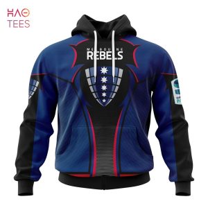 BEST Super Rugby Melbourne Rebels, Specialized Jersey Concepts 3D Hoodie