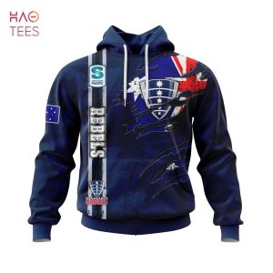 BEST Super Rugby Melbourne Rebels, Specialized Jersey Concepts With National Flag 3D Hoodie