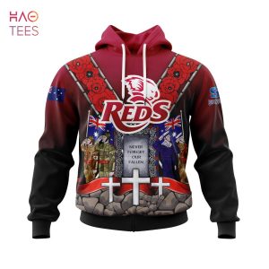 BEST Super Rugby Queensland Reds, Specialized Anzac Jersey Concepts 3D Hoodie
