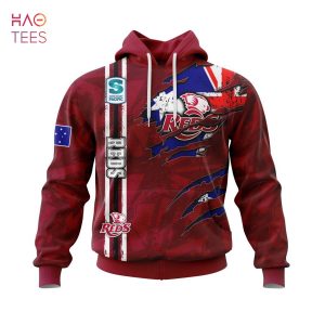 BEST Super Rugby Queensland Reds, Specialized Jersey Concepts With National Flag 3D Hoodie
