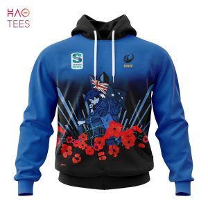 BEST Super Rugby Western Force, Specialized 2022 Anzac Jersey Concepts 3D Hoodie