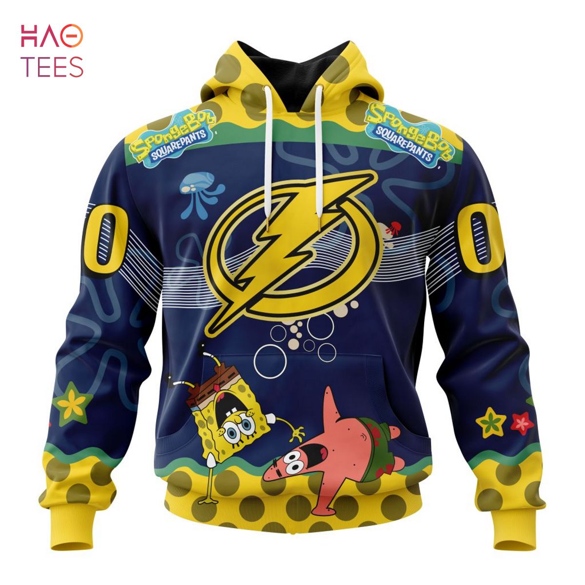 BEST Tampa Bay Lightning, Specialized Jersey With SpongeBob 3D Hoodie BEST Tampa Bay Lightning, Specialized Jersey With SpongeBob 3D Hoodie