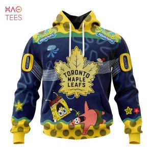 BEST Toronto Maple Leafs Specialized Jersey With SpongeBob 3D Hoodie