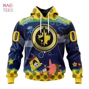 BEST Winnipeg Jets Specialized Jersey With SpongeBob 3D Hoodie