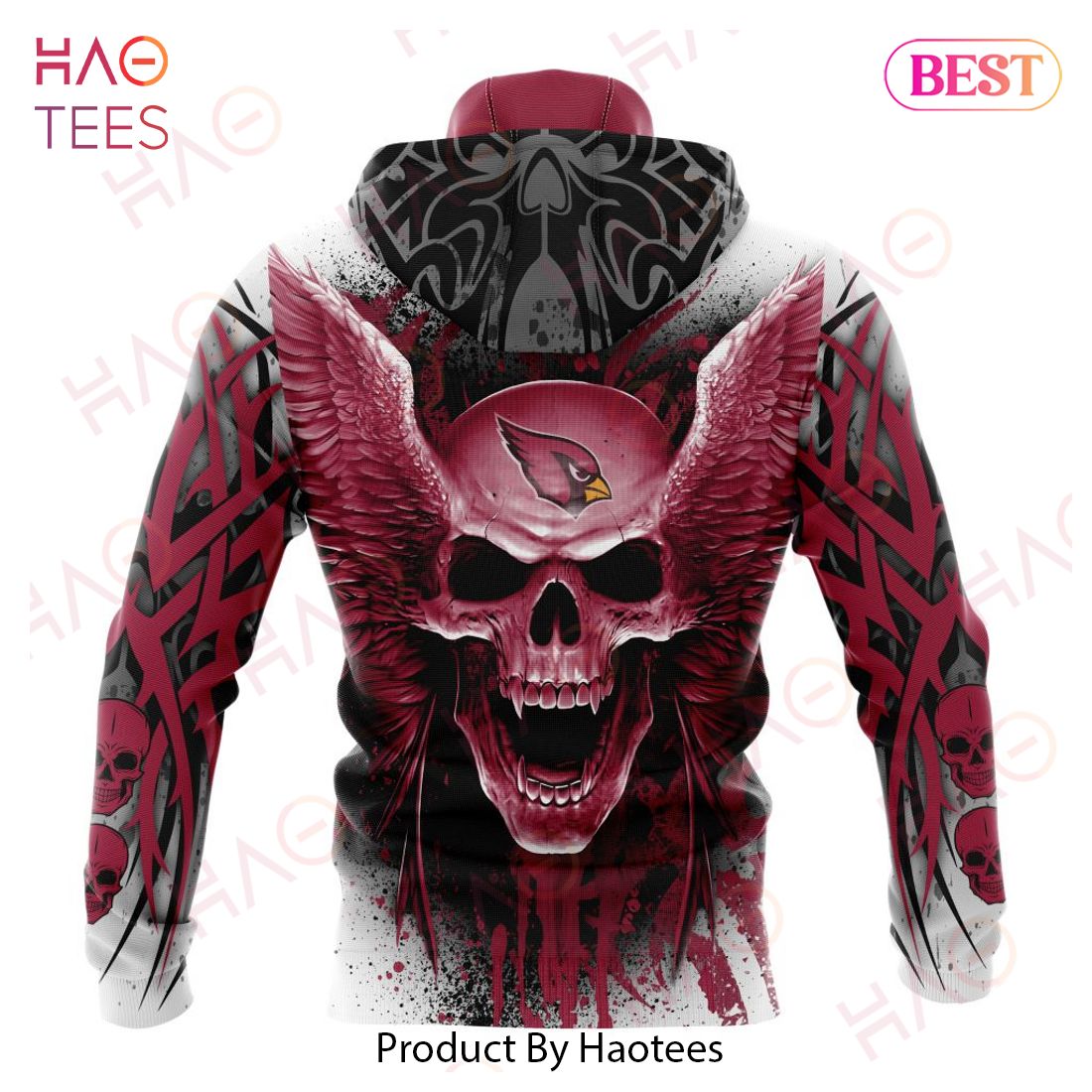 AVAILABLE Arizona Cardinals Skull 3D Hoodie Arizona Cardinals Gifts For Men