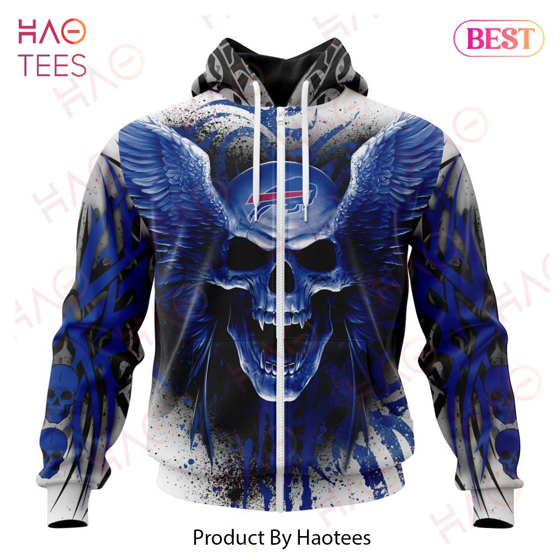 NEW NFL Buffalo Bills Special Kits With Skull Art 3D Hoodie NEW NFL Buffalo Bills Special Kits With Skull Art 3D Hoodie