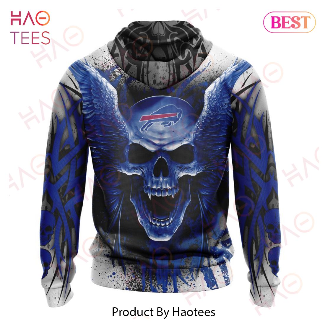 NEW NFL Buffalo Bills Special Kits With Skull Art 3D Hoodie NEW NFL Buffalo Bills Special Kits With Skull Art 3D Hoodie