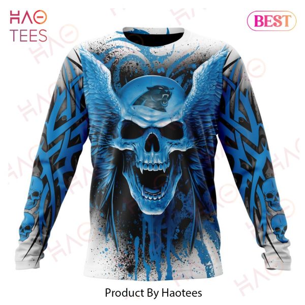 NEW NFL Carolina Panthers Special Kits With Skull Art 3D Hoodie