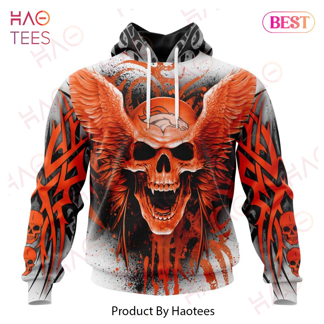 NEW NFL Denver Broncos Special Kits With Skull Art 3D Hoodie NEW NFL Denver Broncos Special Kits With Skull Art 3D Hoodie