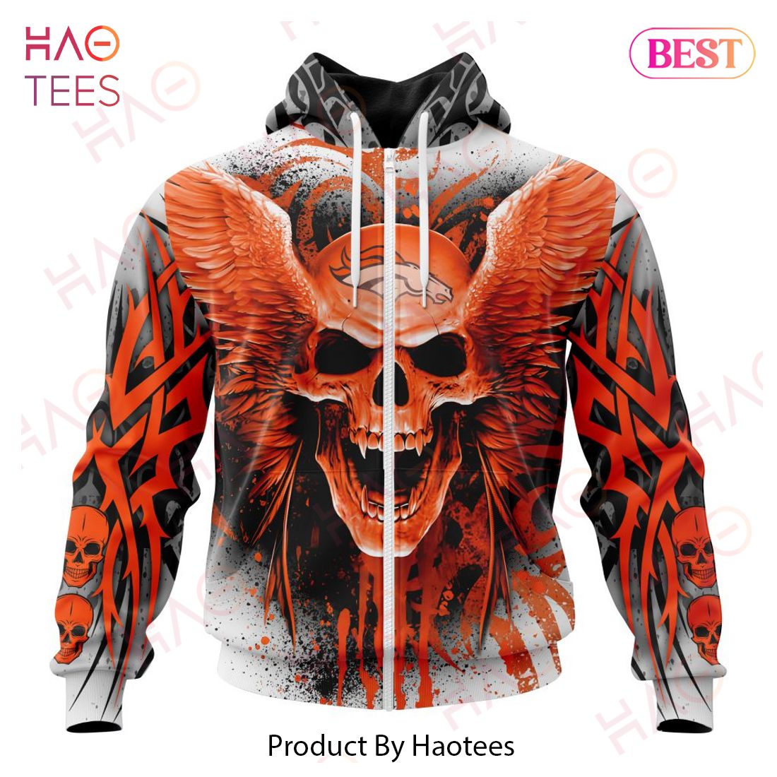 NEW NFL Denver Broncos Special Kits With Skull Art 3D Hoodie NEW NFL Denver Broncos Special Kits With Skull Art 3D Hoodie
