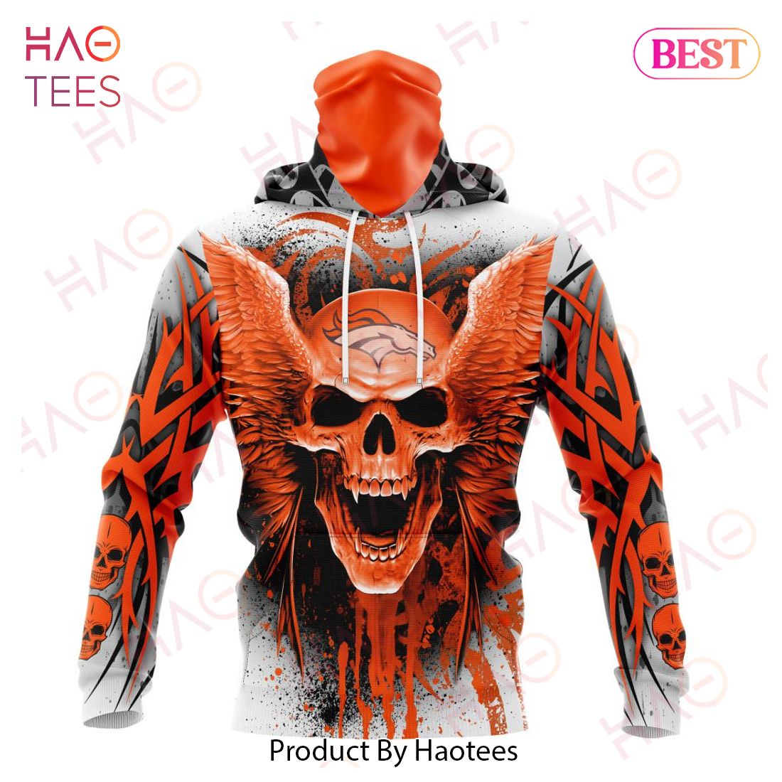 NEW NFL Denver Broncos Special Kits With Skull Art 3D Hoodie NEW NFL Denver Broncos Special Kits With Skull Art 3D Hoodie