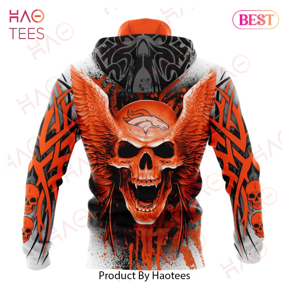 NEW NFL Denver Broncos Special Kits With Skull Art 3D Hoodie NEW NFL Denver Broncos Special Kits With Skull Art 3D Hoodie