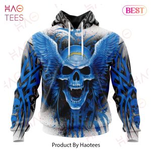NEW NFL Los Angeles Chargers Special Kits With Skull Art 3D Hoodie