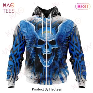 NEW NFL Los Angeles Chargers Special Kits With Skull Art 3D Hoodie
