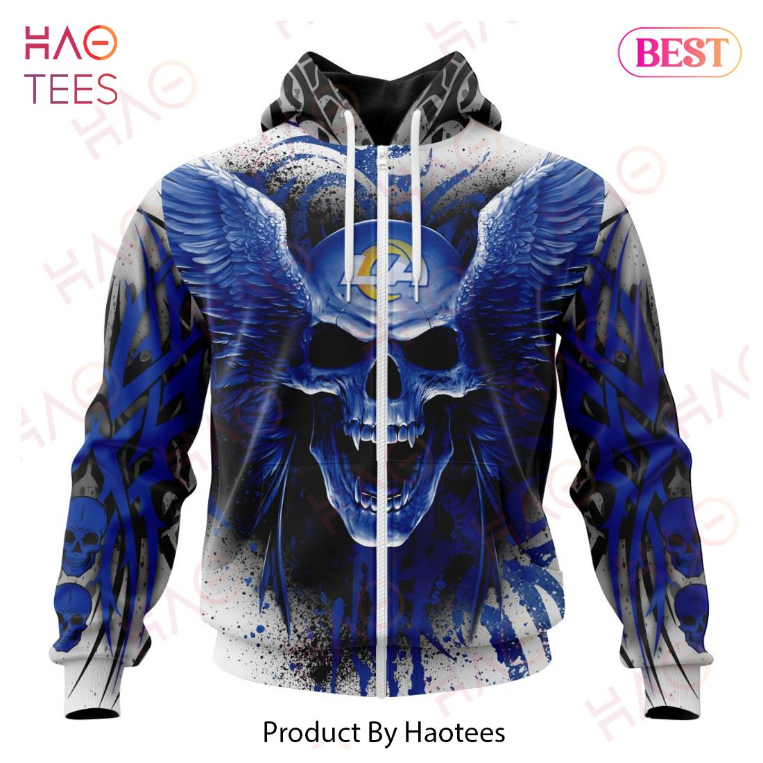 NEW NFL Los Angeles Rams Special Kits With Skull Art 3D Hoodie NEW NFL Los Angeles Rams Special Kits With Skull Art 3D Hoodie