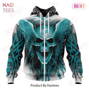 NEW NFL Miami Dolphins Special Kits With Skull Art 3D Hoodie