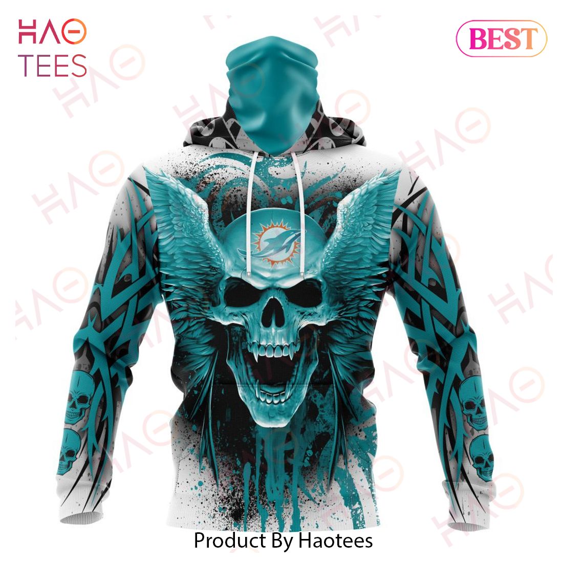 NEW NFL Miami Dolphins Special Kits With Skull Art 3D Hoodie NEW NFL Miami Dolphins Special Kits With Skull Art 3D Hoodie