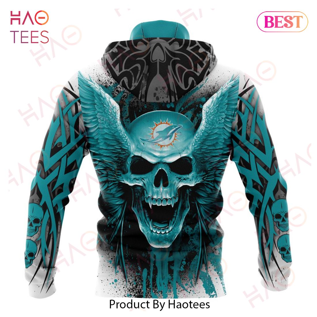 NEW NFL Miami Dolphins Special Kits With Skull Art 3D Hoodie NEW NFL Miami Dolphins Special Kits With Skull Art 3D Hoodie