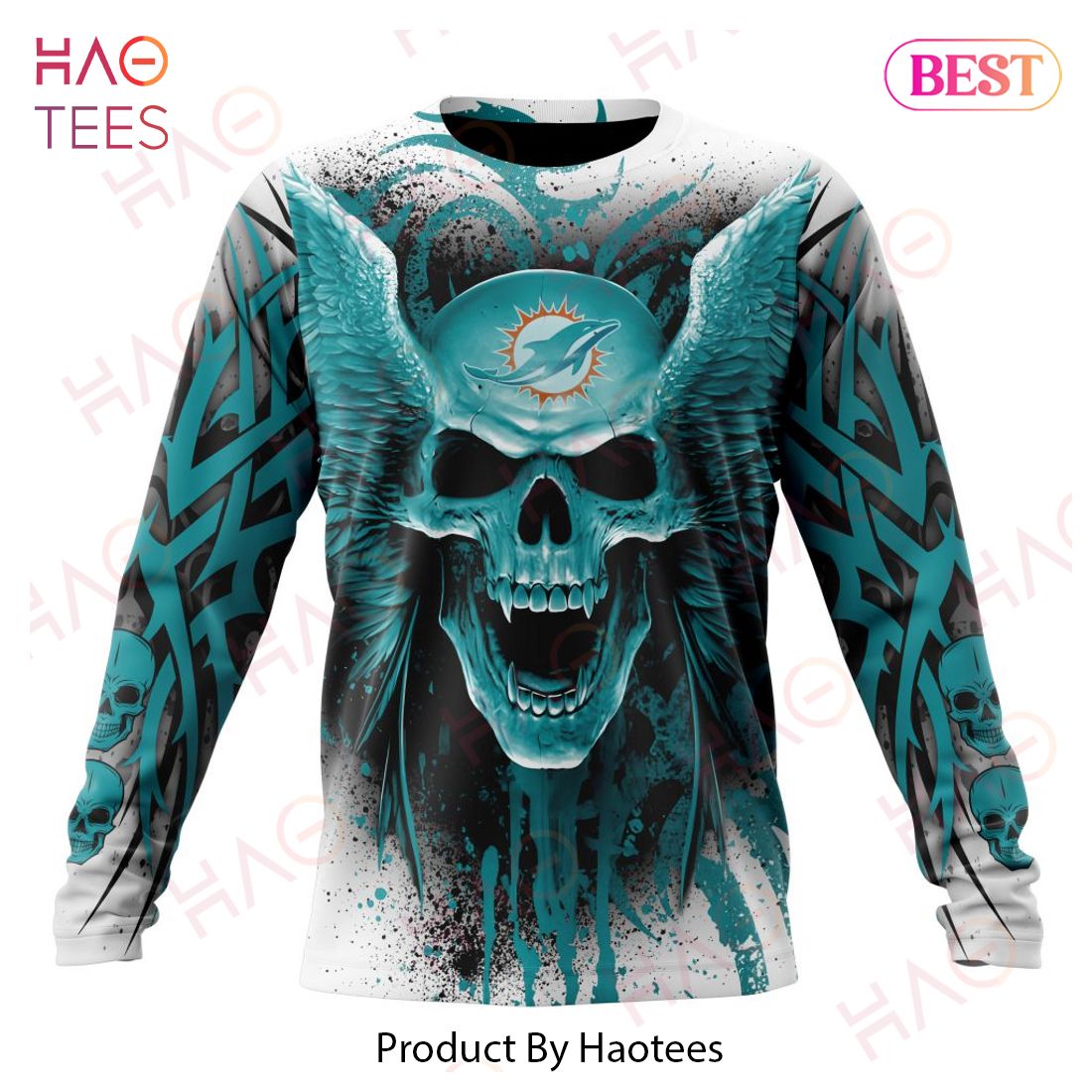 NEW NFL Miami Dolphins Special Kits With Skull Art 3D Hoodie NEW NFL Miami Dolphins Special Kits With Skull Art 3D Hoodie