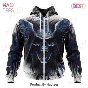 NEW NFL New England Patriots Special Kits With Skull Art 3D Hoodie