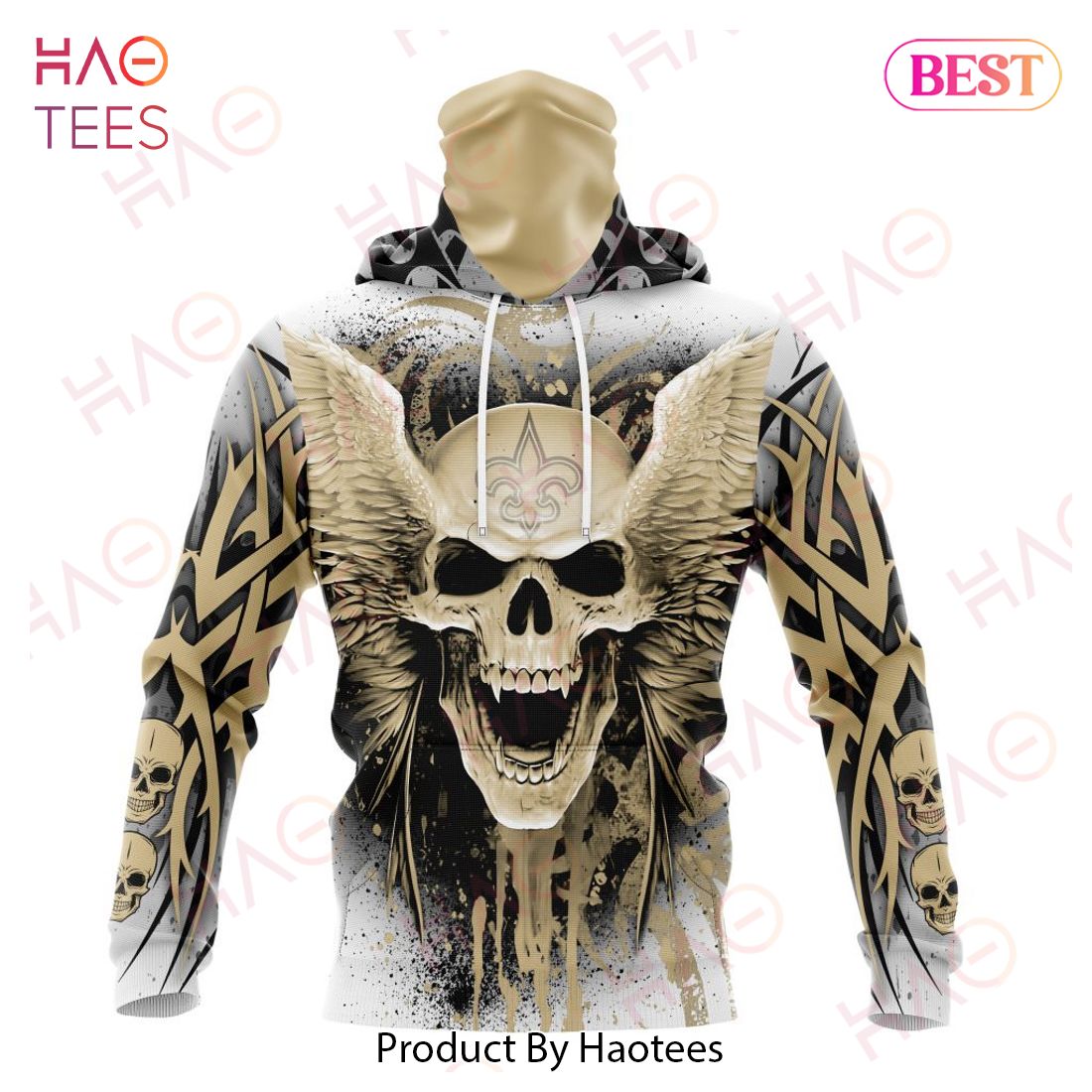 NEW NFL New Orleans Saints Special Kits With Skull Art 3D Hoodie