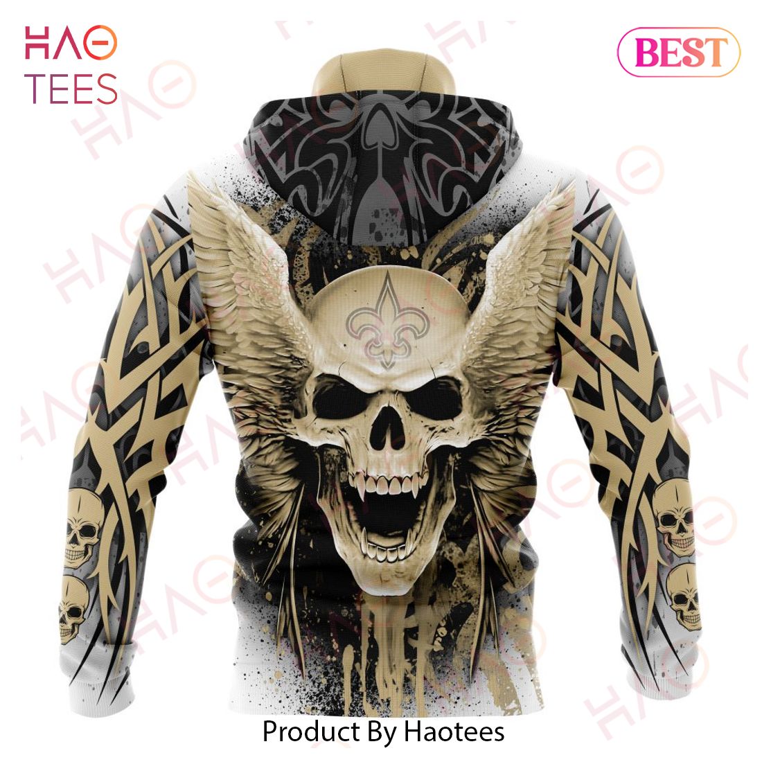 NEW NFL New Orleans Saints Special Kits With Skull Art 3D Hoodie