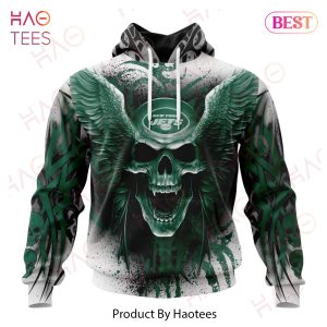 NEW NFL New York Jets Special Kits With Skull Art 3D Hoodie