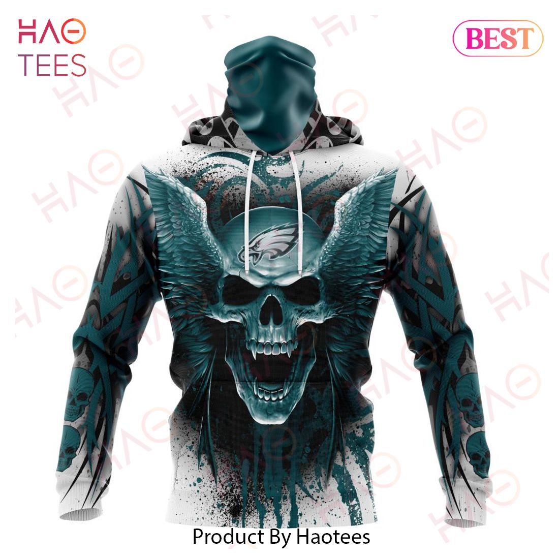 NEW NFL Philadelphia Eagles Special Kits With Skull Art 3D Hoodie NEW NFL Philadelphia Eagles Special Kits With Skull Art 3D Hoodie