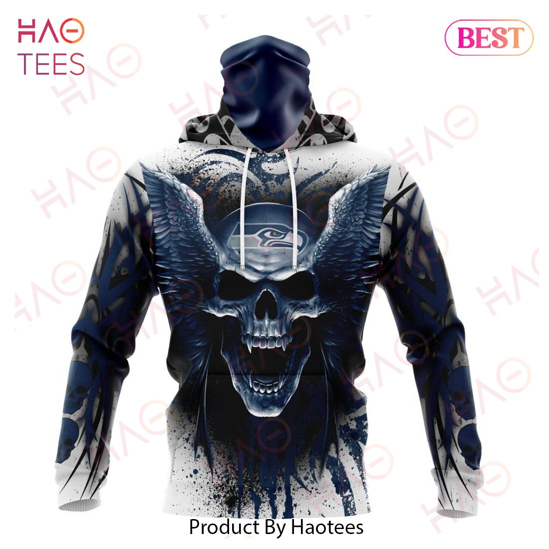 Seattle Seahawks NFL Skull Punisher Team 3D Printed Hoodie - Teeruto