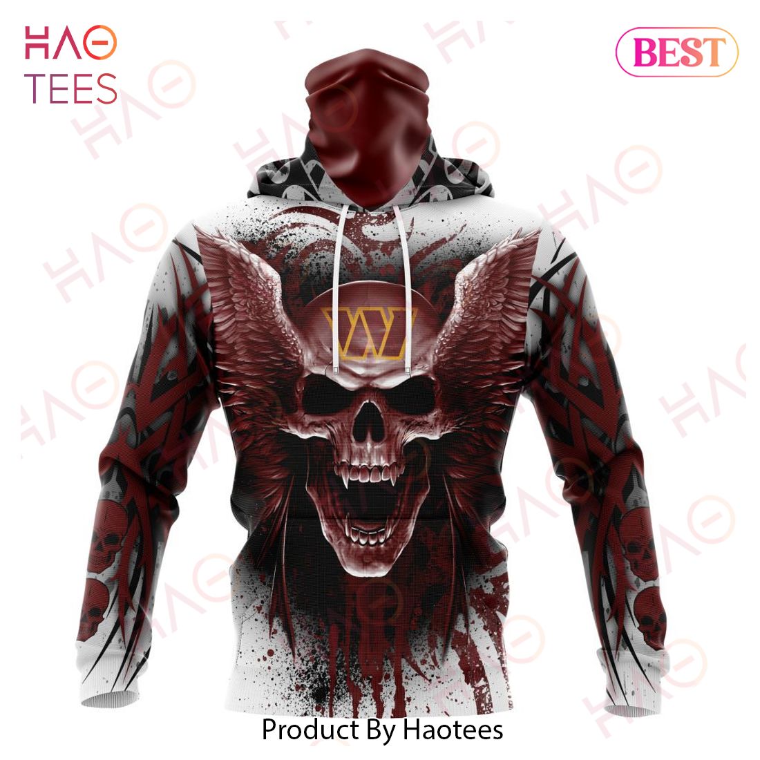 NFL Washington Redskins Wings Skull 3D Shirt, Hoodie • Kybershop