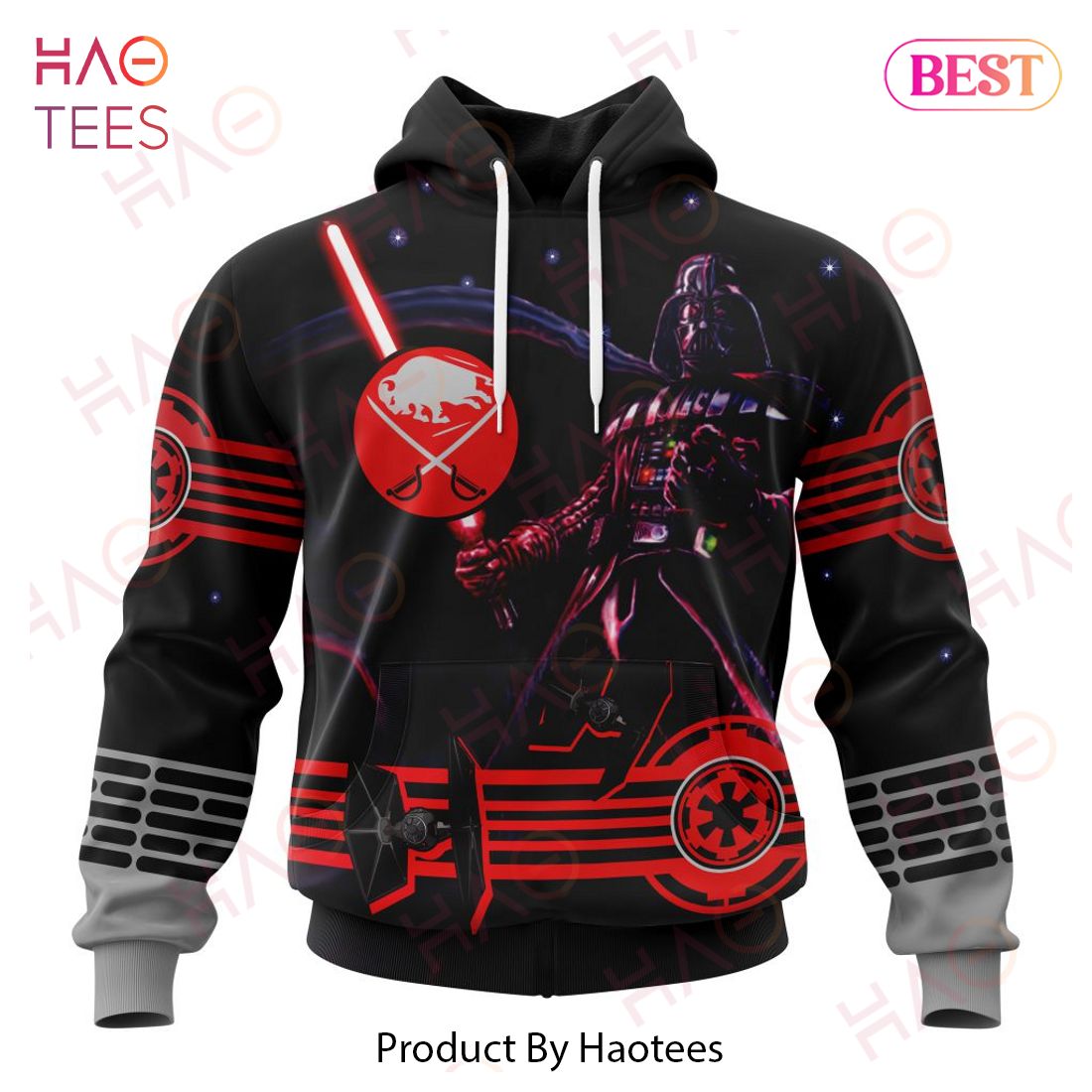 NHL Buffalo Sabres Specialized Starwar Darth Vader Version Jersey Hoodie NHL Buffalo Sabres Specialized Starwar Darth Vader Version Jersey Hoodie