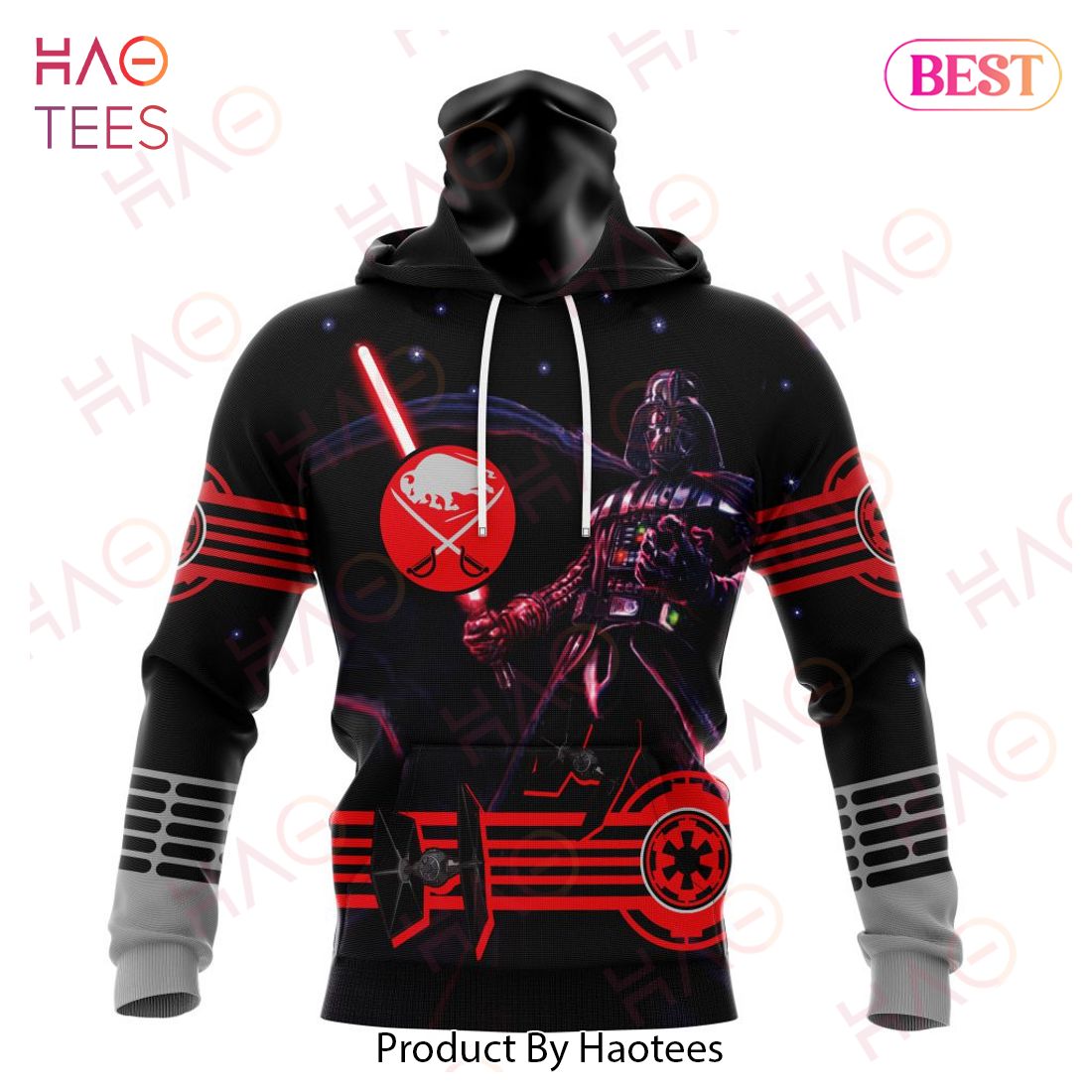 NHL Buffalo Sabres Specialized Starwar Darth Vader Version Jersey Hoodie NHL Buffalo Sabres Specialized Starwar Darth Vader Version Jersey Hoodie