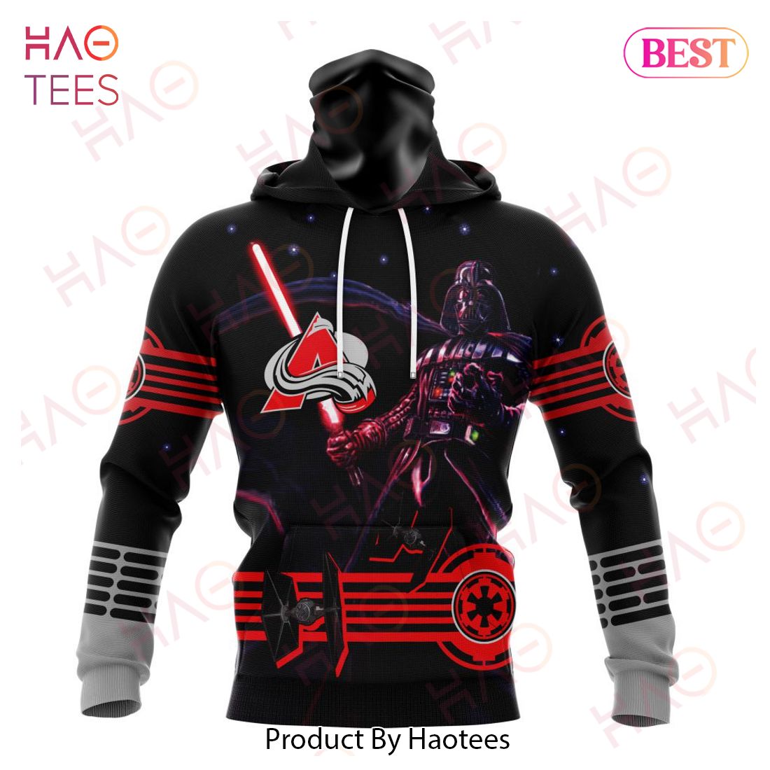 NHL Colorado Avalanche Specialized Starwar Darth Vader Version Jersey Hoodie NHL Colorado Avalanche Specialized Starwar Darth Vader Version Jersey Hoodie