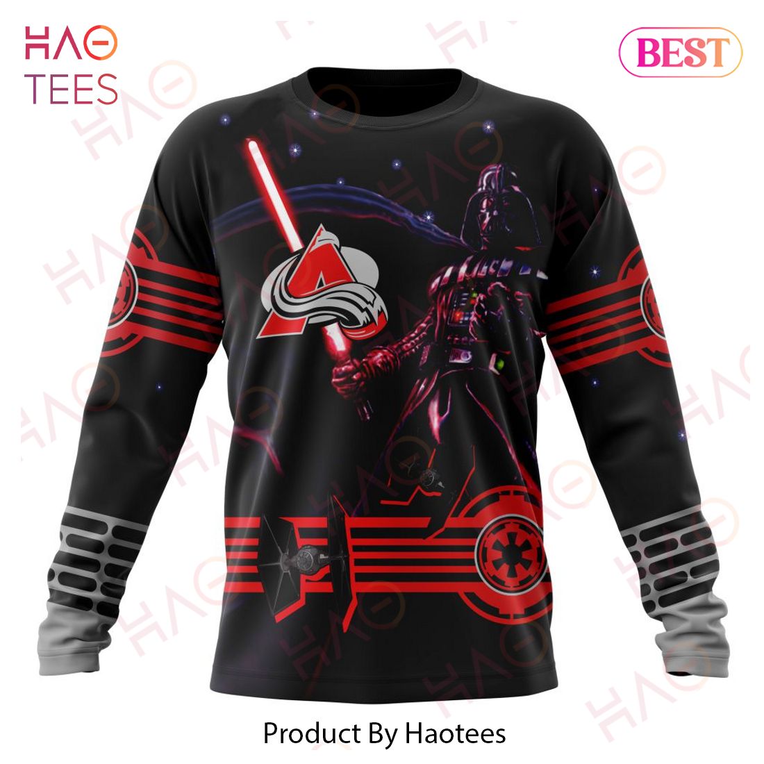 NHL Colorado Avalanche Specialized Starwar Darth Vader Version Jersey Hoodie NHL Colorado Avalanche Specialized Starwar Darth Vader Version Jersey Hoodie