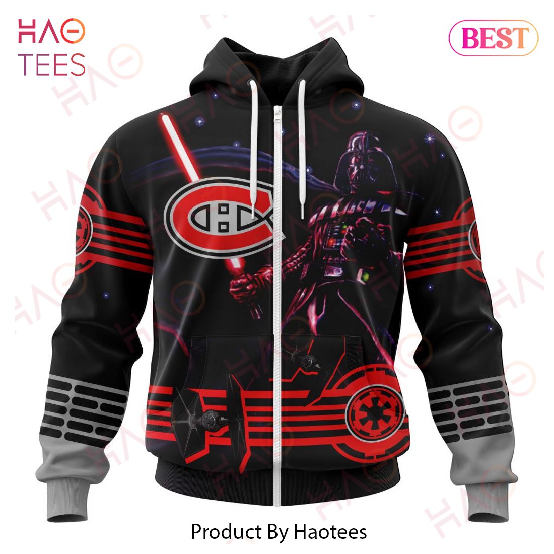 NHL Montreal Canadiens Specialized Starwar Darth Vader Version Jersey Hoodie NHL Montreal Canadiens Specialized Starwar Darth Vader Version Jersey Hoodie