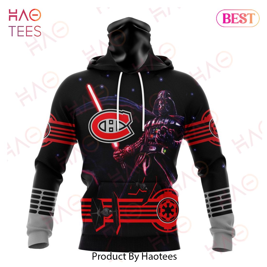 NHL Montreal Canadiens Specialized Starwar Darth Vader Version Jersey Hoodie NHL Montreal Canadiens Specialized Starwar Darth Vader Version Jersey Hoodie