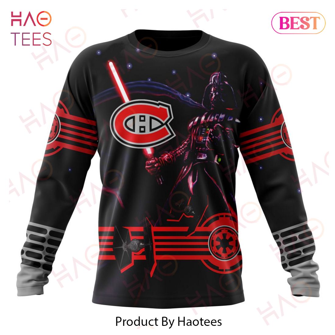 NHL Montreal Canadiens Specialized Starwar Darth Vader Version Jersey Hoodie NHL Montreal Canadiens Specialized Starwar Darth Vader Version Jersey Hoodie