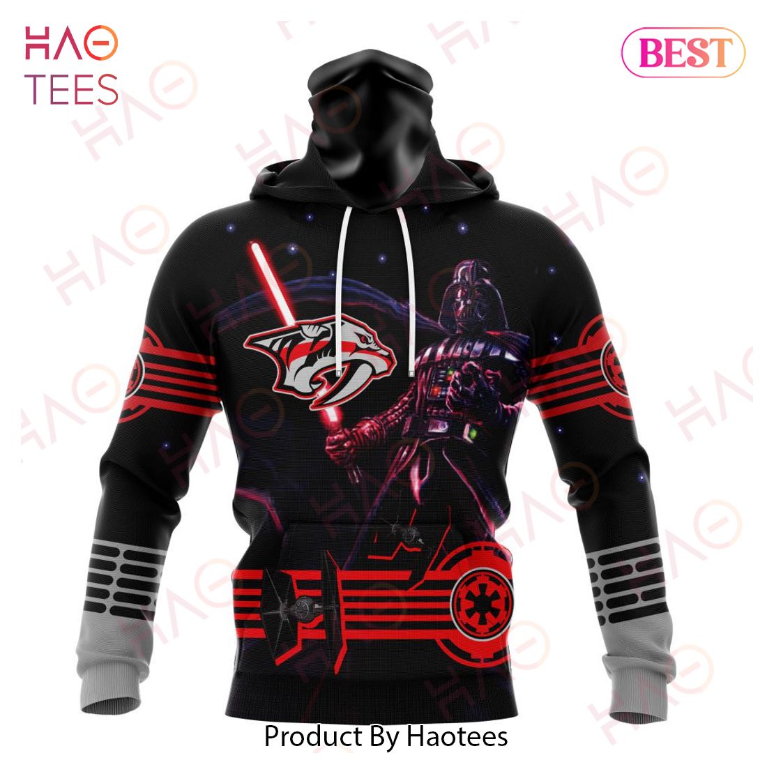 NHL Nashville Predators Specialized Starwar Darth Vader Version Jersey Hoodie NHL Nashville Predators Specialized Starwar Darth Vader Version Jersey Hoodie