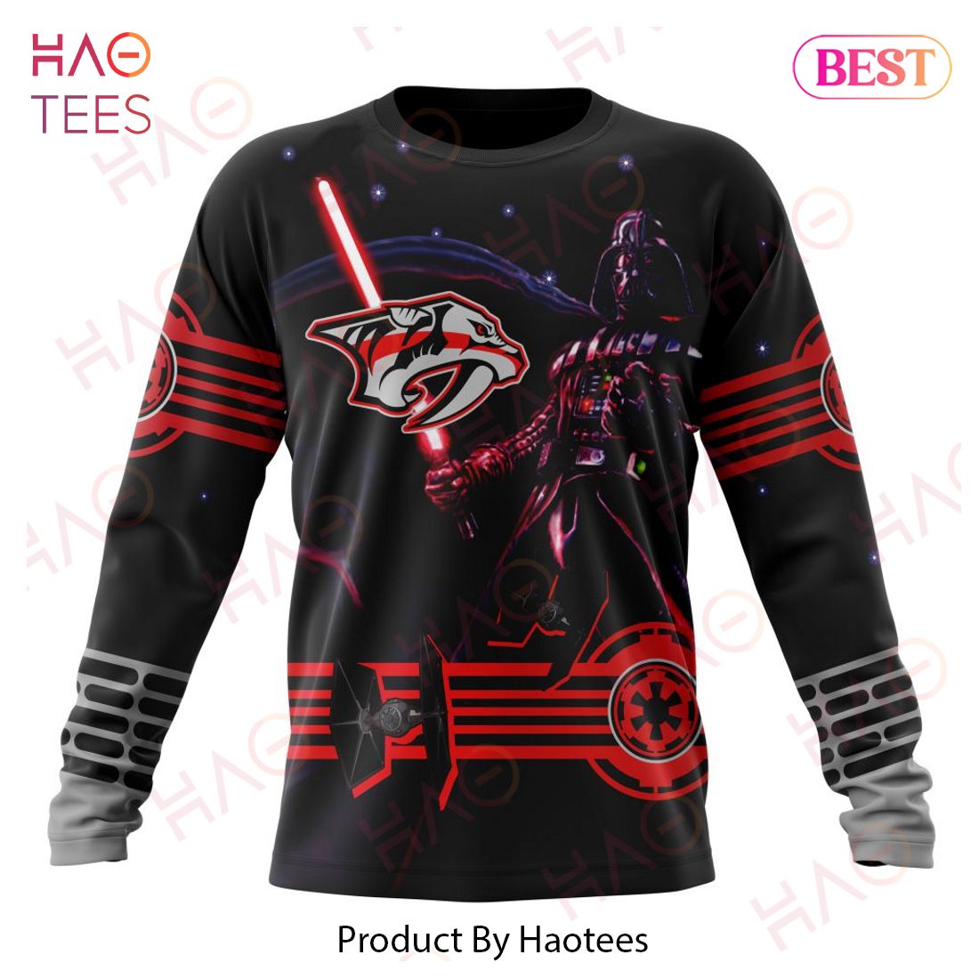 NHL Nashville Predators Specialized Starwar Darth Vader Version Jersey Hoodie NHL Nashville Predators Specialized Starwar Darth Vader Version Jersey Hoodie