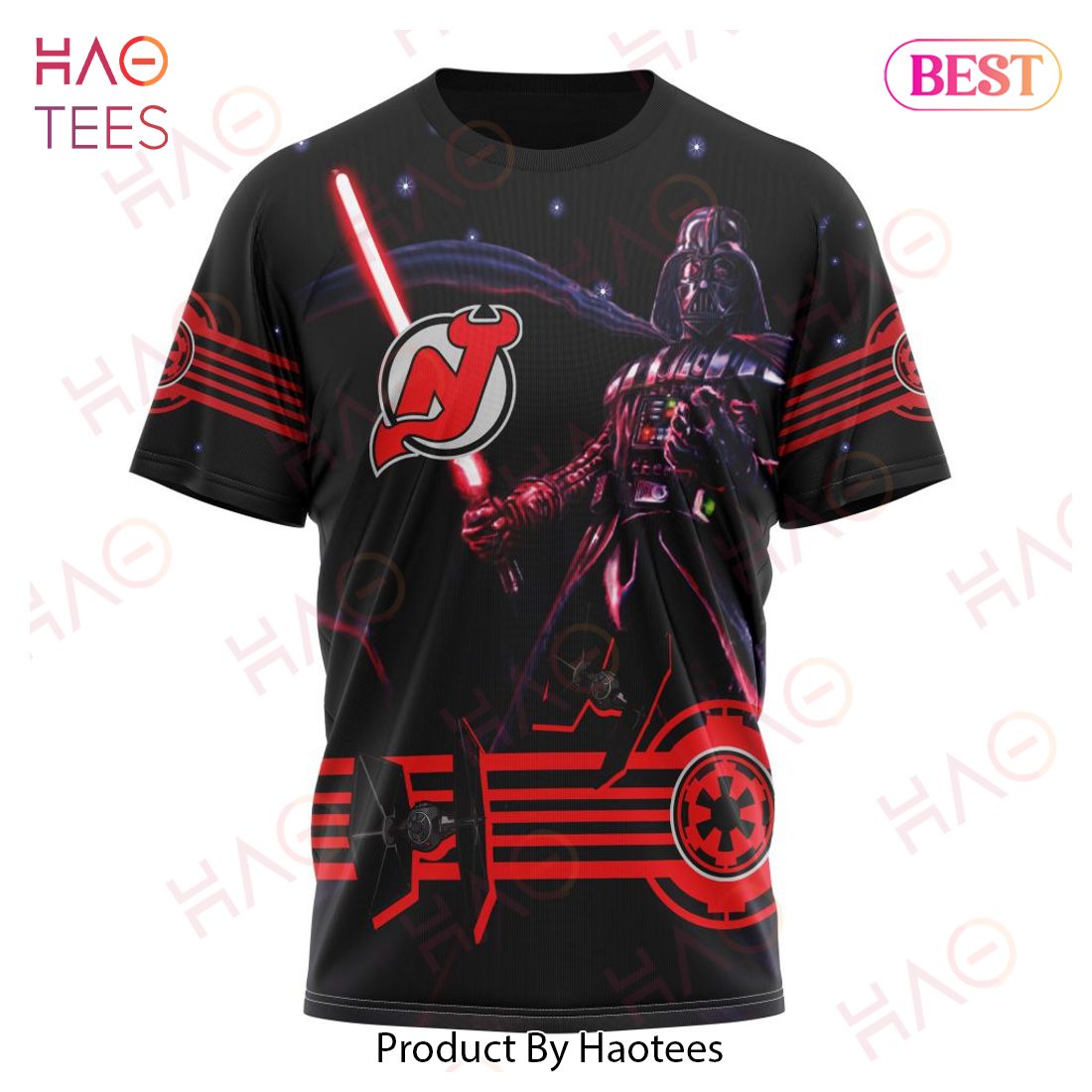 NHL New Jersey Devils Specialized Starwar Darth Vader Version Jersey Hoodie NHL New Jersey Devils Specialized Starwar Darth Vader Version Jersey Hoodie